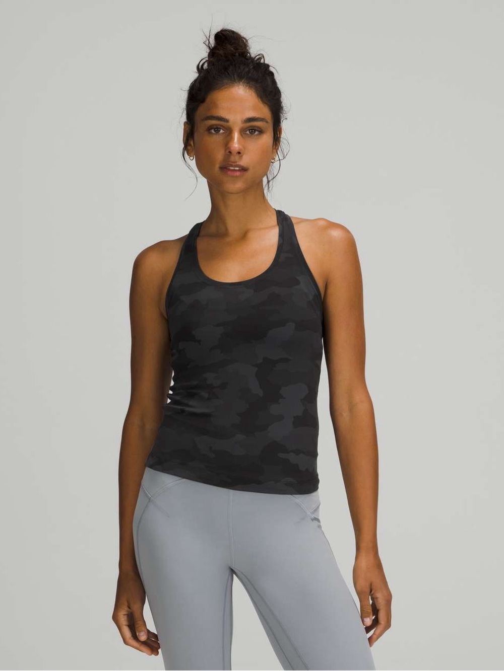Lululemon Cool Racerback Tank Top Shorter Length Heritage 365 Camo Deep Coal
